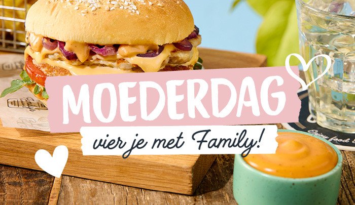 Moederdagmenu bij Family met Chicken Smashburger en Sundae Special
